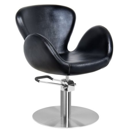 Professionele kappersstoel Gabbiano Amsterdam zwart met hydraulische hoogteverstelling voor knippen, kleuren en styling