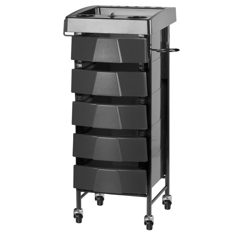 Hairdressing Trolley Black Gabbiano 008 Hairdressing Trolley Black Gabbiano 008