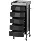 Hairdressing Trolley Black Gabbiano 008 Hairdressing Trolley Black Gabbiano 008