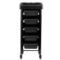 Hairdressing Trolley Black Gabbiano 008 Hairdressing Trolley Black Gabbiano 008