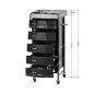 Hairdressing Trolley Black Gabbiano 008 Hairdressing Trolley Black Gabbiano 008