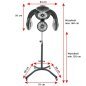Staande infrazon Gabbiano GL-505S zilver met digitaal display voor kleur-, verzorgings- en stylingbehandelingen Staande infrazon Gabbiano GL-505S zilver met digitaal display voor kleur-, verzorgings- en stylingbehandelingen