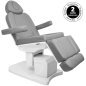 Elektrische behandelstoel Azzurro 708A grijs met 4 motoren voor cosmetische behandelingen in professionele salons
