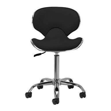 Professionele cosmetische kruk Gabbiano Q-4599 zwart voor salonwerk, manicure, pedicure en comfortabel werken