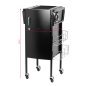 Professionele kappers trolley Gabbiano Deluxe 500 zwart voor salonorganisatie en het opbergen van tools en accessoires Professionele kappers trolley Gabbiano Deluxe 500 zwart voor salonorganisatie en het opbergen van tools en accessoires