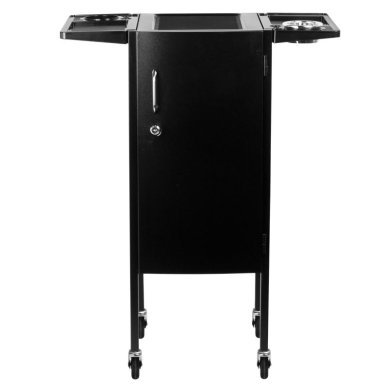 Professionele kappers trolley Gabbiano Deluxe 500 zwart voor salonorganisatie en het opbergen van tools en accessoires