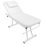 Professionele massagetafel Azzurro 328 wit 2-delige behandelbank met gezichtsopening en papierrolhouder voor salon Professionele massagetafel Azzurro 328 wit 2-delige behandelbank met gezichtsopening en papierrolhouder voor salon