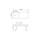 Professionele massagetafel Azzurro 328 wit 2-delige behandelbank met gezichtsopening en papierrolhouder voor salon Professionele massagetafel Azzurro 328 wit 2-delige behandelbank met gezichtsopening en papierrolhouder voor salon