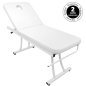 Professionele massagetafel Azzurro 328 wit 2-delige behandelbank met gezichtsopening en papierrolhouder voor salon Professionele massagetafel Azzurro 328 wit 2-delige behandelbank met gezichtsopening en papierrolhouder voor salon