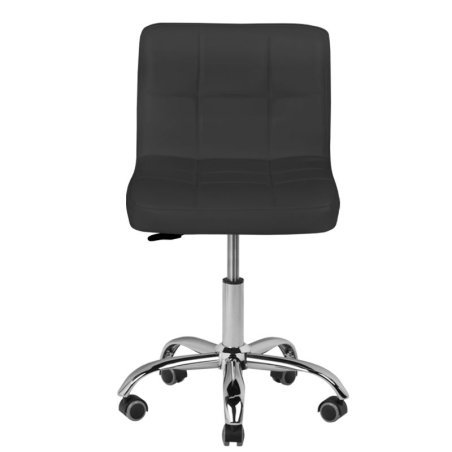 Professionele cosmetische stoel A-5299 zwart met hoogteverstelling, rubberen wielen en eco-leer voor salon en werkstation