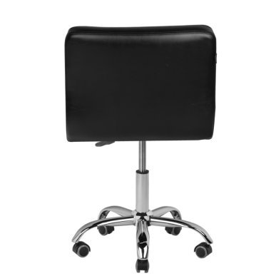 Professionele cosmetische stoel A-5299 zwart met hoogteverstelling, rubberen wielen en eco-leer voor salon en werkstation