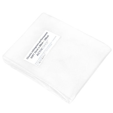 Geperforeerde witte behandeldoeken 15 x 20 cm, 100 stuks voor cosmetische behandelingen en hygiënisch salonwerk