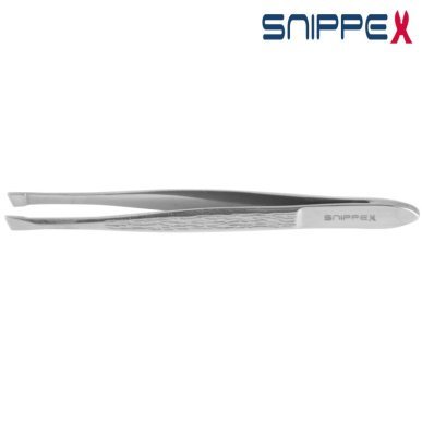 Schuin pincet Snippex 8 cm van roestvrij staal voor precieze wenkbrauwcorrectie en professionele ontharing