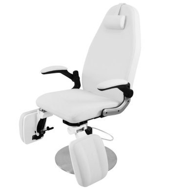 Professionele hydraulische podologiestoel Azzurro 713A wit voor pedicure, podologie en cosmetische behandelingen in de salon