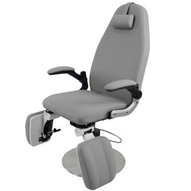 Professionele podologiestoel Azzurro 713A grijs met hydraulische verstelling voor pedicure, podologie en cosmetische salons