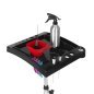 Professionele kapperswerkwagen Gabbiano 006 zwart op wielen voor kappersgereedschap en accessoires in de salon