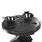 Professionele kapperswerkwagen Gabbiano 188 Timer zwart met vakken voor gereedschap en accessoires in de salon