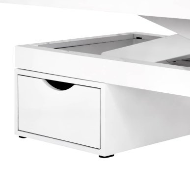 Professionele SPA-behandelbank Azzurro 815B elektrisch verstelbaar in glanzend wit voor cosmetische salons