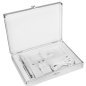 Microneedlingpen SYIS 05 zilver voor professionele huidverbetering, rimpels, littekens en striae, met 12 naalden en 5 standen