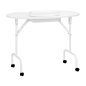 Opvouwbare cosmetische tafel 4031 wit met tas en manicurekussen voor mobiele professionele salonservices 94×72×44 cm Opvouwbare cosmetische tafel 4031 wit met tas en manicurekussen voor mobiele professionele salonservices 94×72×44 cm