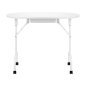 Opvouwbare cosmetische tafel 4031 wit met tas en manicurekussen voor mobiele professionele salonservices 94×72×44 cm Opvouwbare cosmetische tafel 4031 wit met tas en manicurekussen voor mobiele professionele salonservices 94×72×44 cm