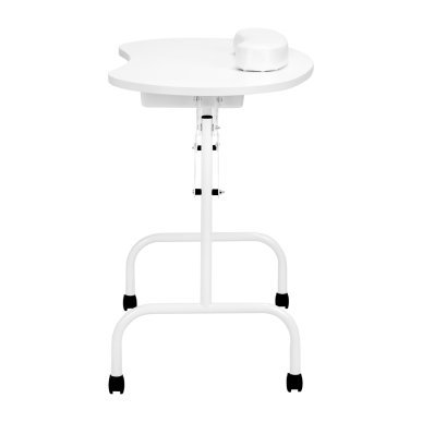 Opvouwbare cosmetische tafel 4031 wit met tas en manicurekussen voor mobiele professionele salonservices 94×72×44 cm