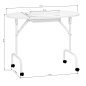 Opvouwbare cosmetische tafel 4031 wit met tas en manicurekussen voor mobiele professionele salonservices 94×72×44 cm Opvouwbare cosmetische tafel 4031 wit met tas en manicurekussen voor mobiele professionele salonservices 94×72×44 cm