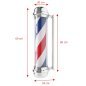 Verlicht barbershop-bord BB-02 zilver groot met roterende cilinder voor professioneel salongebruik aan de muur