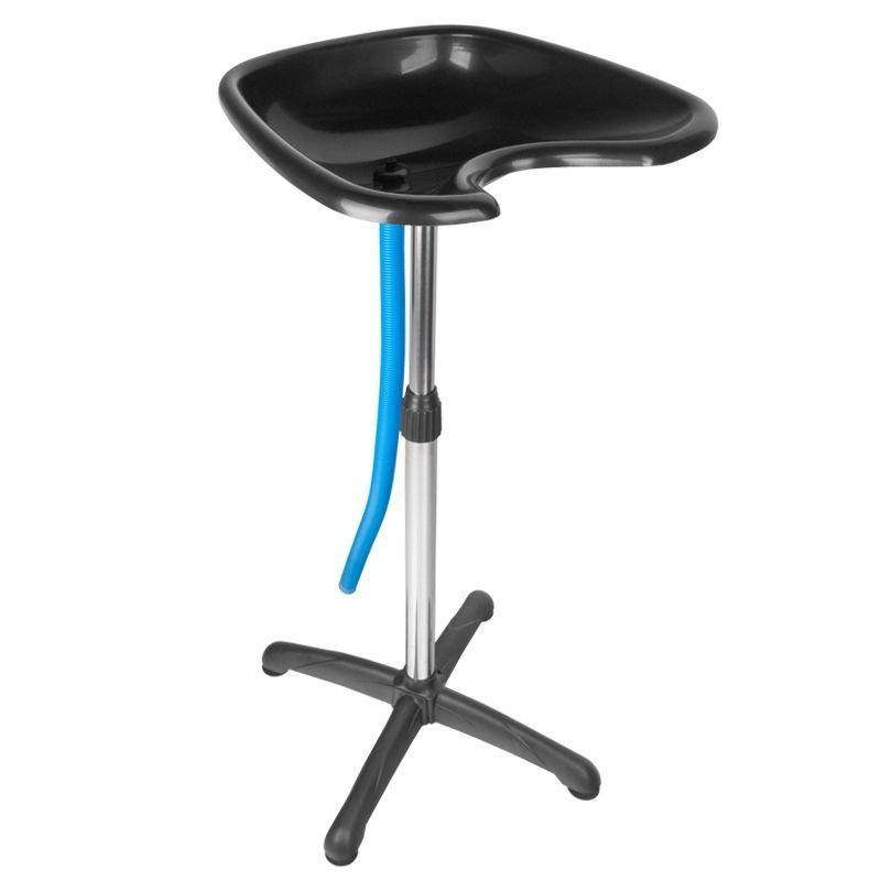 Draagbare kapperswasunit Gabbiano op standaard 128 voor professioneel salongebruik met afvoerslang van 94 cm Draagbare kapperswasunit Gabbiano op standaard 128 voor professioneel salongebruik met afvoerslang van 94 cm