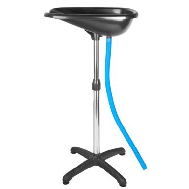 Draagbare kapperswasunit Gabbiano op standaard 128 voor professioneel salongebruik met afvoerslang van 94 cm