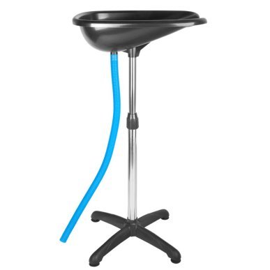 Draagbare kapperswasunit Gabbiano op standaard 128 voor professioneel salongebruik met afvoerslang van 94 cm