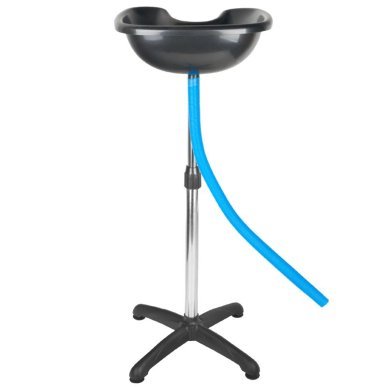 Draagbare kapperswasunit Gabbiano op standaard 128 voor professioneel salongebruik met afvoerslang van 94 cm