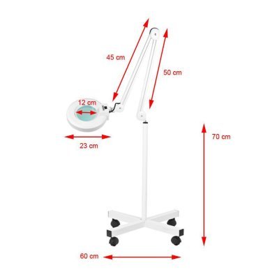 Loeplamp S4 met statief, 5 dioptrieën en 22 W voor professioneel salonwerk, huidanalyse, manicure, pedicure en epileren