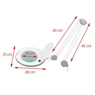 Professionele LED-loeplamp Elegante 6014 60 5D SMD voor tafelblad, manicure, pedicure en salonwerk