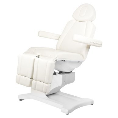 Elektrische behandelstoel Azzurro 869AS Pedi met 5 motoren, 180° draaibare zitting voor schoonheidssalon, wit