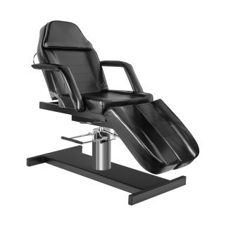 Hydraulische behandelstoel A-210C Pedi zwart, draaibaar met gedeelde voetsteunen voor pedicure en cosmetica, make-up en massage