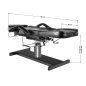 Hydraulische behandelstoel A-210C Pedi zwart, draaibaar met gedeelde voetsteunen voor pedicure en cosmetica, make-up en massage Hydraulische behandelstoel A-210C Pedi zwart, draaibaar met gedeelde voetsteunen voor pedicure en cosmetica, make-up en massage