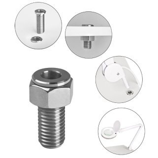Professionele loeplamphouder Tube Inox van inox staal voor tafelbladmontage tot 12 mm in salon, studio en praktijk