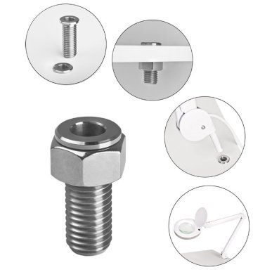 Professionele loeplamphouder Tube Inox van inox staal voor tafelbladmontage tot 12 mm in salon, studio en praktijk