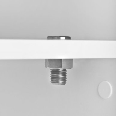 Professionele loeplamphouder Tube Inox van inox staal voor tafelbladmontage tot 12 mm in salon, studio en praktijk