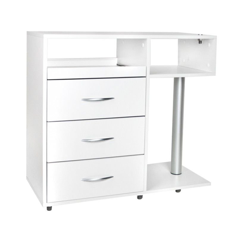 Professionele podologie-assistent Y-300 wit met laden en apparatuurplank voor pedicure, salons en behandelkamers Professionele podologie-assistent Y-300 wit met laden en apparatuurplank voor pedicure, salons en behandelkamers