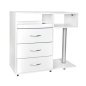 Professionele podologie-assistent Y-300 wit met laden en apparatuurplank voor pedicure, salons en behandelkamers Professionele podologie-assistent Y-300 wit met laden en apparatuurplank voor pedicure, salons en behandelkamers
