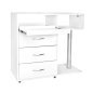 Professionele podologie-assistent Y-300 wit met laden en apparatuurplank voor pedicure, salons en behandelkamers Professionele podologie-assistent Y-300 wit met laden en apparatuurplank voor pedicure, salons en behandelkamers
