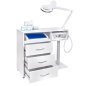 Professionele podologie-assistent Y-300 wit met laden en apparatuurplank voor pedicure, salons en behandelkamers Professionele podologie-assistent Y-300 wit met laden en apparatuurplank voor pedicure, salons en behandelkamers