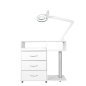 Professionele podologie-assistent Y-300 wit met laden en apparatuurplank voor pedicure, salons en behandelkamers Professionele podologie-assistent Y-300 wit met laden en apparatuurplank voor pedicure, salons en behandelkamers