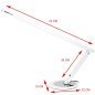 Professionele LED-bureaulamp Slim wit 8,4 W voor manicure en cosmetische werkplekken met helder koel licht in salon