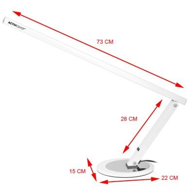 Professionele LED-bureaulamp Slim wit 8,4 W voor manicure en cosmetische werkplekken met helder koel licht in salon