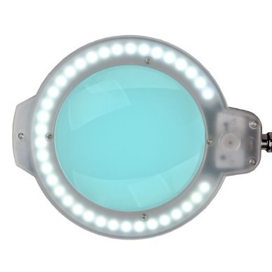 Professionele LED-loeplamp GLOW Moonlight 8013/6 zwart 5D met statief voor beauty, pedicure en tandheelkundig detailwerk