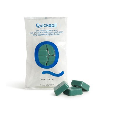 Harde filmwax Vegetal Groen Quickepil 1 kg voor professionele ontharing zonder strips, voor alle huidtypen in de salon