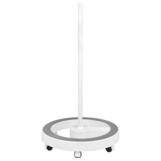 Lampstatief Elegant wit op wielen voor salon, studio en praktijk, stabiele lampmontage voor professioneel gebruik